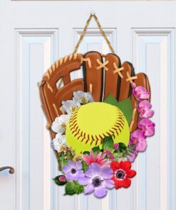 softball custom wooden sign flower nnt194wd 2717