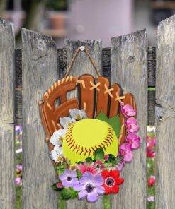 softball custom wooden sign flower nnt194wd 3724