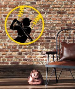 softball hanging metal sign love nnt132ms 1637