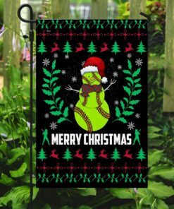 softball snowman merry christmas flag 5115