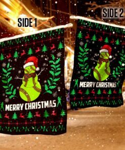 softball snowman merry christmas flag 8155