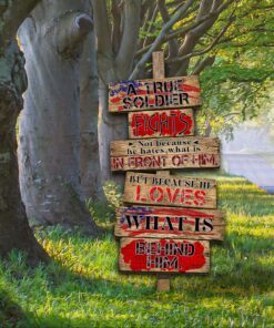 Soldier Custom Wooden Sign Love What Behind NTT125WD