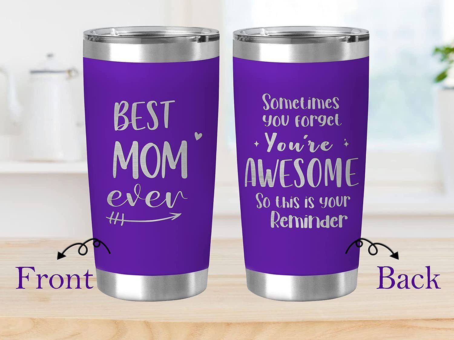 Sometimes You Forget You're Awesome - Gift For Mom Laser Engrave 20 Oz Tumbler - Image 2