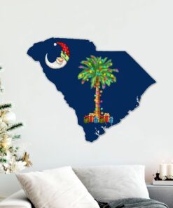 south carolina christmas hanging metal sign on the moon lnt791f 3155