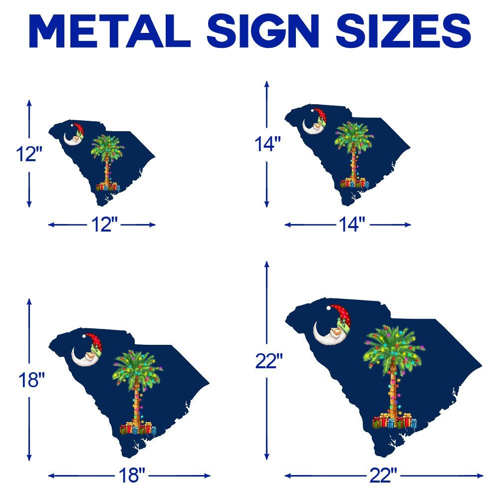 South Carolina  Christmas Hanging Metal Sign On The Moon LNT791F - Image 6