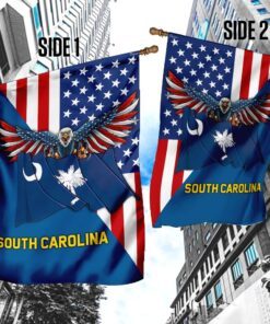 south carolina and american flag 1965