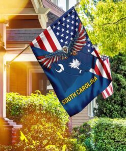 south carolina and american flag 3398
