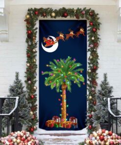 south carolina christmas door cover santa palmetto tree lnt749d 6234