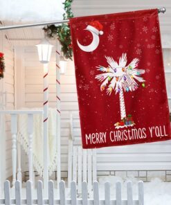South Carolina Christmas Flag Sabal Palmetto With Light TQN657Fv1