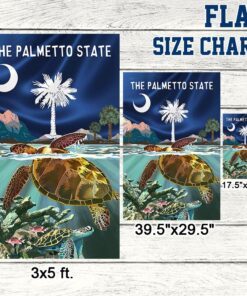 south carolina flag the palmetto state. loggerhead turtle bnn731f 2390