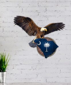 South Carolina Hanging Metal Sign Patriotic Eagle QNK20MSv4