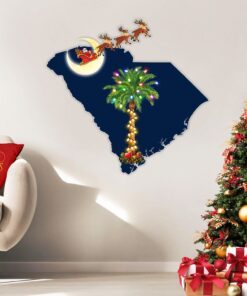 south carolina hanging metal sign santa on sleigh reindeer lnt789ms 8439