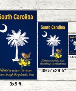 south carolina state flag home is where the moon shines through the palmetto trees flag mln647f 3295