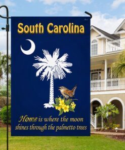 south carolina state flag home is where the moon shines through the palmetto trees flag mln647f 3915