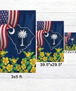 south carolina yellow jessamine flower flag mln1111fv5 7849