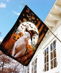 sphynx cat happy halloween flag 5445