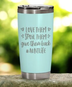 spoiled aunt gift 20oz tumbler mint 2095