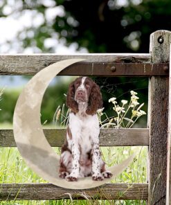 springer spaniel and moon hanging metal sign qnk879msv14 1204