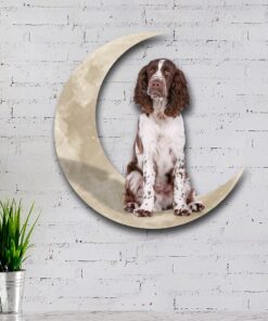 springer spaniel and moon hanging metal sign qnk879msv14 6774