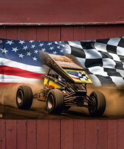 sprint car dirt track racing american grommet flag tqn1387gf 2687
