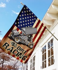 sprint car racing american flag 2215