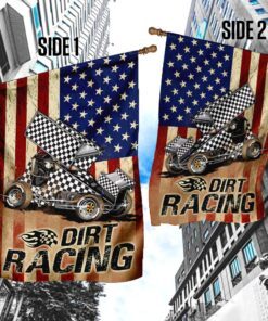 sprint car racing american flag 7033