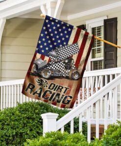 sprint car racing american flag 8136
