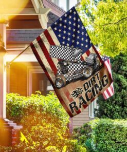 sprint car racing american flag 8351
