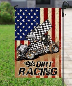 sprint car racing american flag 8379