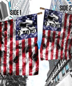 sprint car racing american u.s. flag 1886
