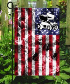 sprint car racing american u.s. flag 5055