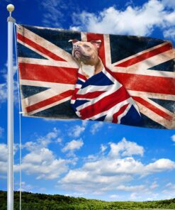 Staffordshire Bull Terrier Grommet Flag Patriotic Dog ANL08GFv4