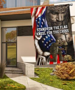 Stand For The Flag, Veteran Memorial Jesus Christian Flag TPT849F