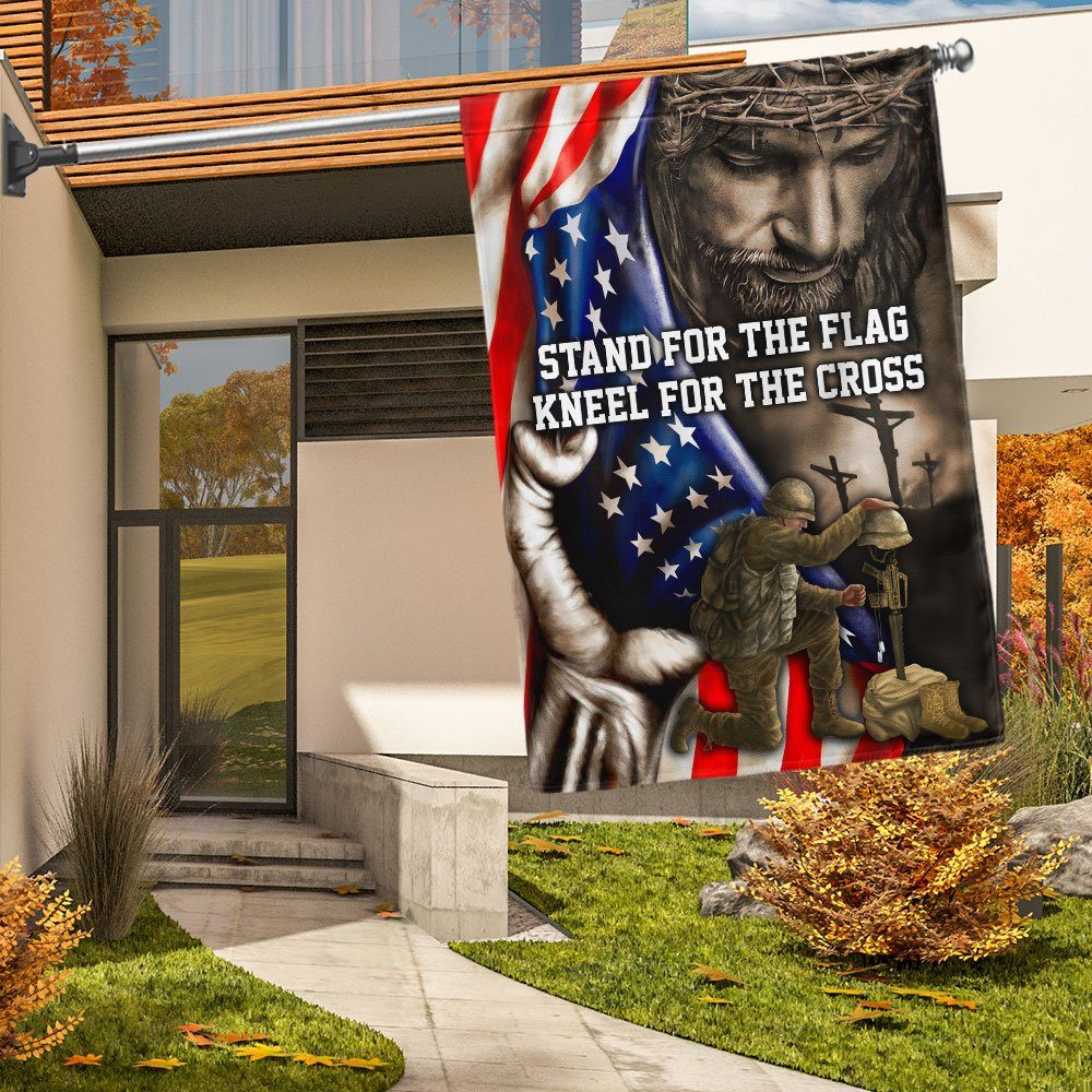 Stand For The Flag, Veteran Memorial Jesus Christian Flag TPT849F