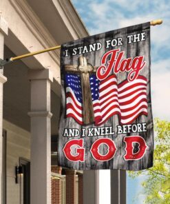 Stand For The Flag Kneel Before God Christian American Flag