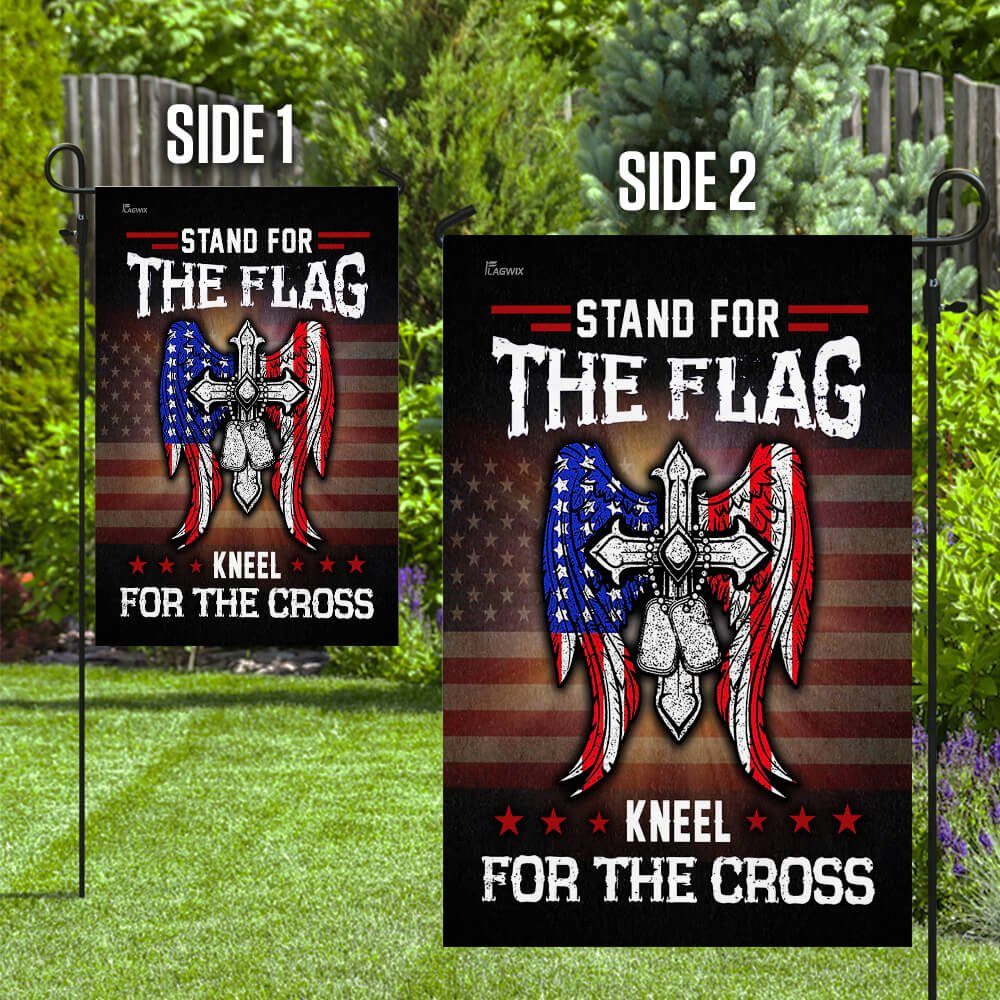 Stand For The Flag Kneel For The Cross  Flag - Image 10