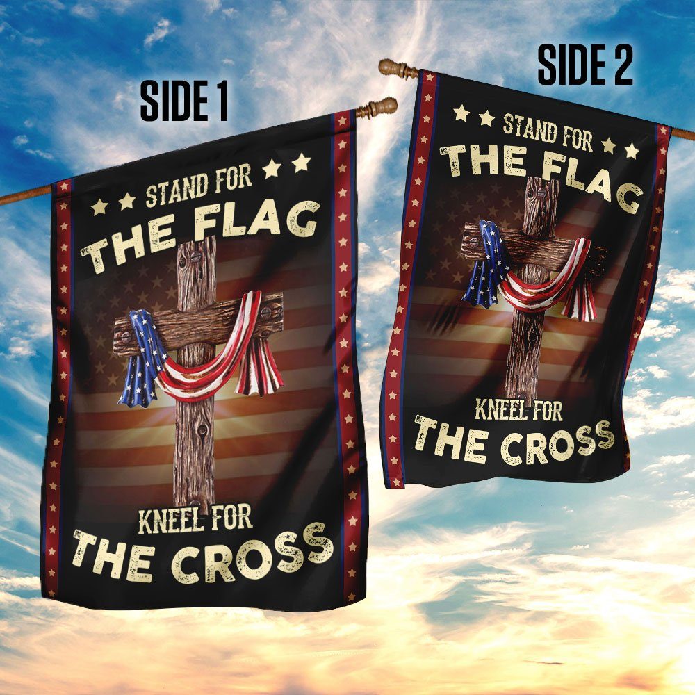 Stand For The Flag Kneel For The Cross Flag - Image 4