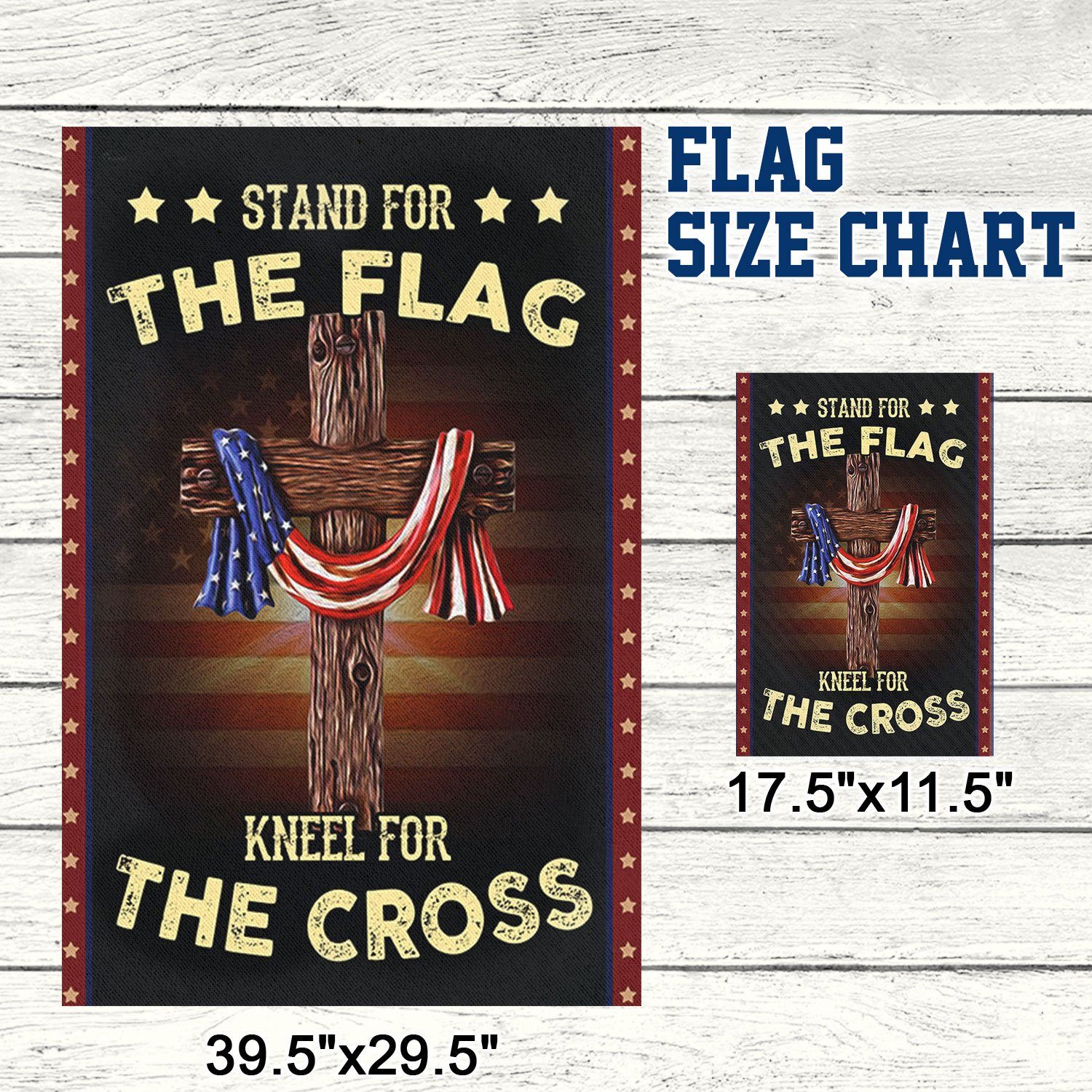 Stand For The Flag Kneel For The Cross Flag - Image 9