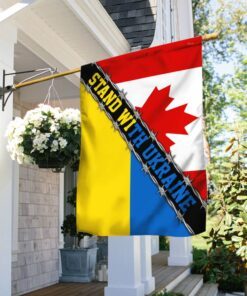 Stand With Ukraine, Canada Ukraine Flag THB3781Fv1