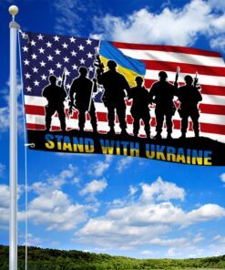 stand with ukraine. ukraine america flag thh3843gf 4189