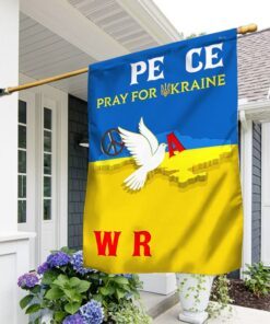 Stand With Ukraine Flag Pray for Ukraine. Stop War. Peace In Ukraine. Ukraine Peace Dove MLH2294F