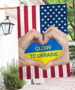 Stand With Ukraine Glory to Ukraine Flag MLN852F