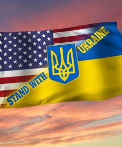 Stand With Ukraine Grommet Flag DDH3334GF
