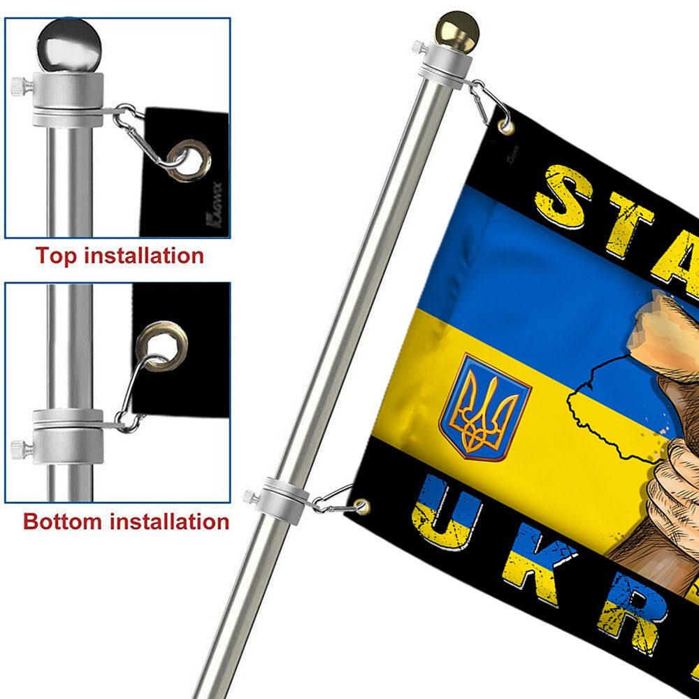 Stand With Ukraine Grommet Flag Peace For Ukraine Pray For Ukraine MLH2287GF - Image 5