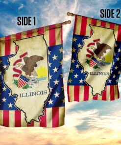 state of illinois flag 4098