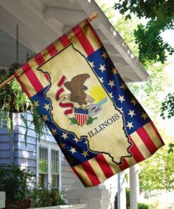 state of illinois flag 7156