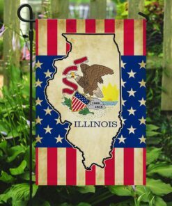 state of illinois flag 7992