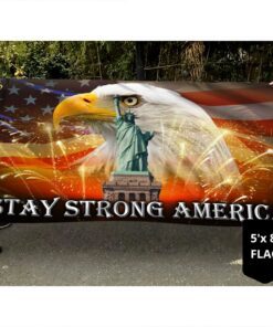 stay strong america eagle happy independence day 4th of july grommet flag mln171gf 3402