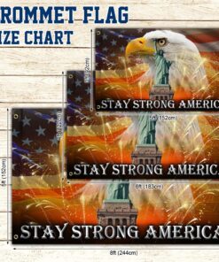 stay strong america eagle happy independence day 4th of july grommet flag mln171gf 5661