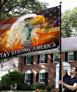 stay strong america eagle happy independence day 4th of july grommet flag mln171gf 7310